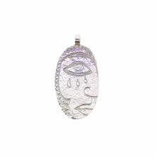 Load image into Gallery viewer, Oval Face Pendant In Sterling Silver