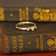 Load image into Gallery viewer, Three Stone Diamond Ring in Sterling Silver and 18carat Gold