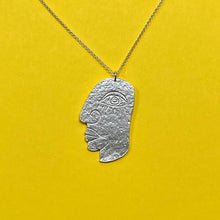 Load image into Gallery viewer, Large Stone Textured Face In Sterling Silver
