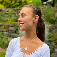 Load image into Gallery viewer, Oval Face Pendant In Sterling Silver