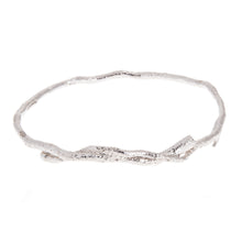Load image into Gallery viewer, Organic Sterling Silver Rose Root Cast Bangle