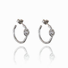 Load image into Gallery viewer, Cubic Zirconium Earrings In Silver