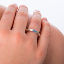 Load image into Gallery viewer, Blue topaz tension ring
