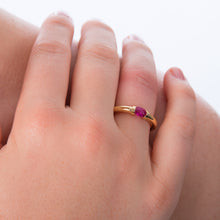 Load image into Gallery viewer, A Beautiful Ruby Set Into An 18ct Gold Ring