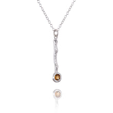 Load image into Gallery viewer, A Silver Citrine pendant in a woodland style
