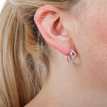 Load image into Gallery viewer, amethyst hoops