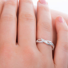 Load image into Gallery viewer, Organic Silver And Diamond Eternity Ring