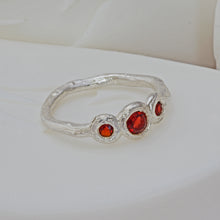 Load image into Gallery viewer, Coloured Gem Set Three Stone Ring