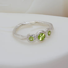 Load image into Gallery viewer, Coloured Gem Set Three Stone Ring