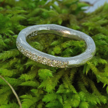 Load image into Gallery viewer, Silver and Diamond Half Eternity Ring