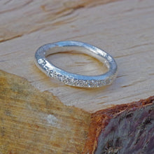 Load image into Gallery viewer, Silver and Diamond Half Eternity Ring
