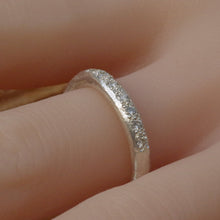 Load image into Gallery viewer, Silver and Diamond Half Eternity Ring