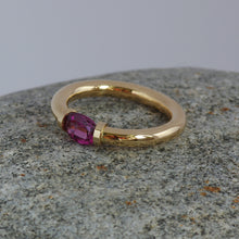 Load image into Gallery viewer, Pink Tourmaline Tension Ring in Gold