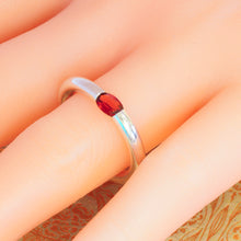 Load image into Gallery viewer, Tension Ring with Garnet