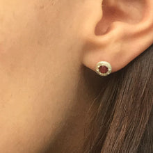 Load image into Gallery viewer, Gypsy Set Gemstone Earrings