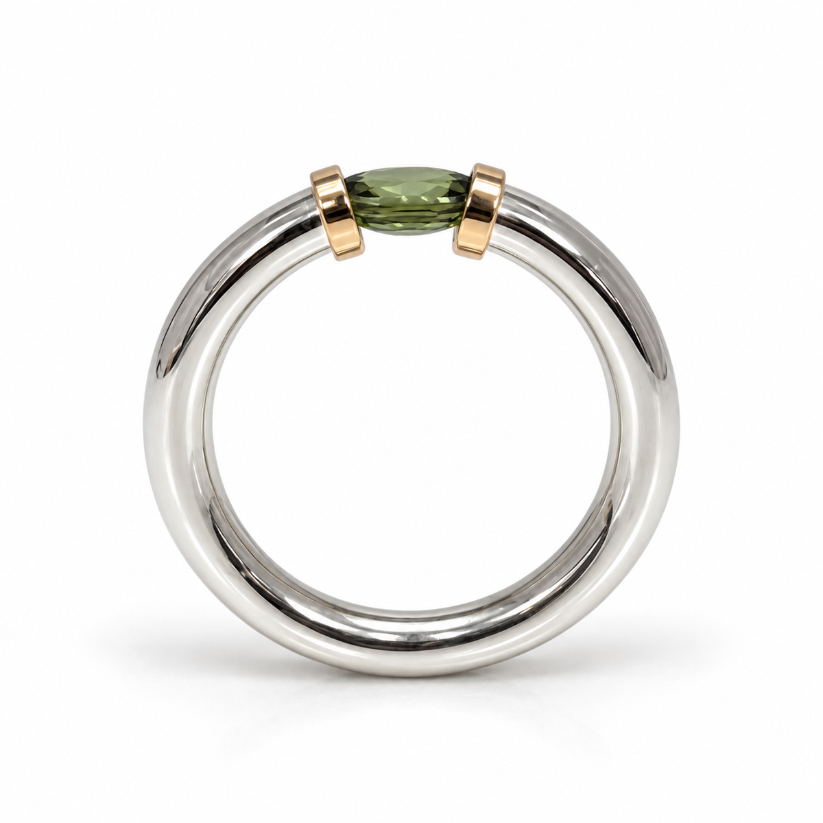 Green Sapphire Tension Ring