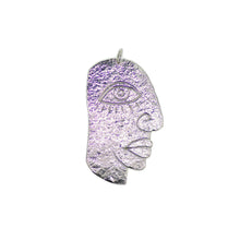 Load image into Gallery viewer, Large Stone Textured Face In Sterling Silver
