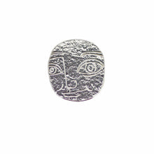 Load image into Gallery viewer, Hand Engraved Silver Rock Texture Face Pendant

