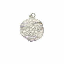 Load image into Gallery viewer, Engraved Little Face Mask Pendant In Sterling Silver

