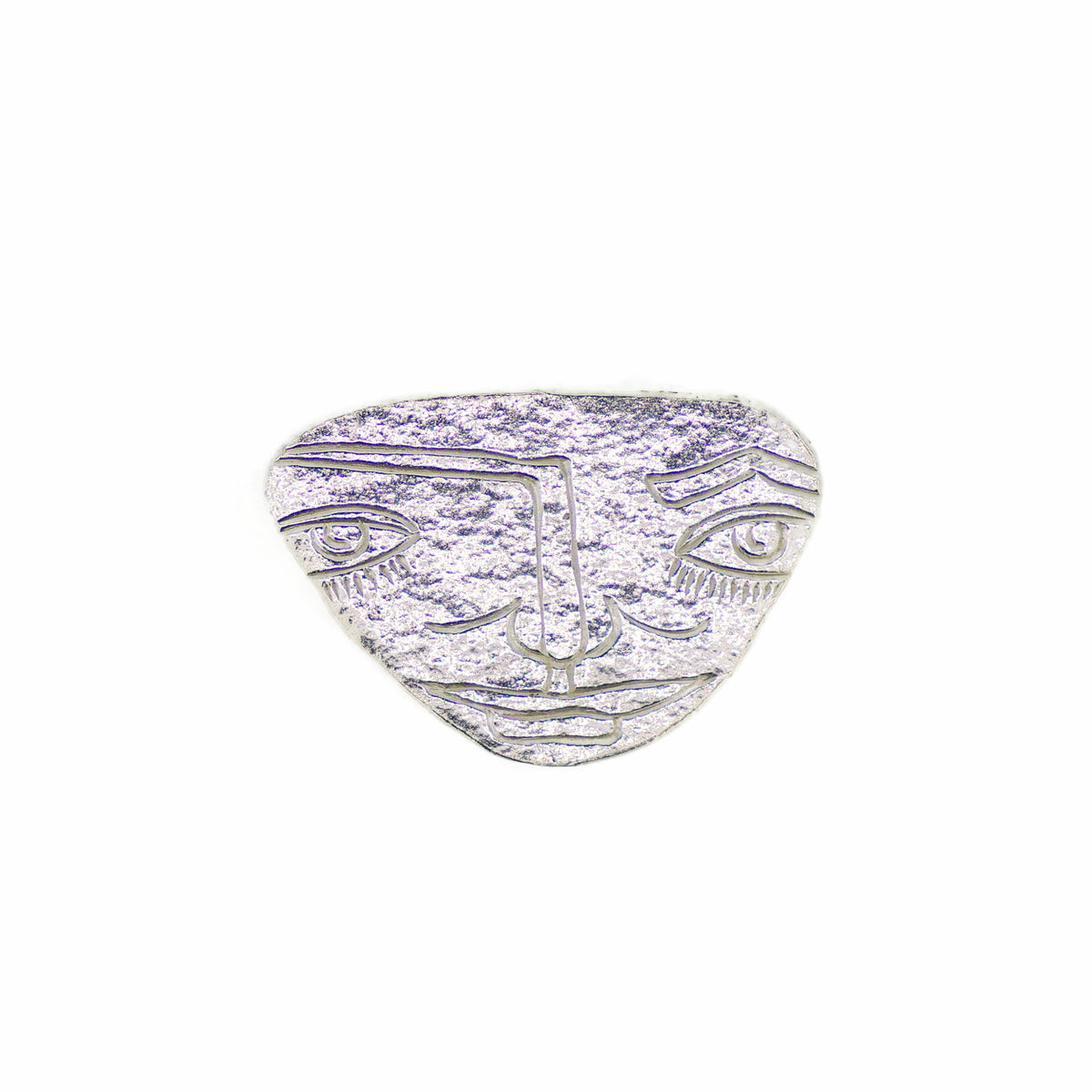 Silver face mask necklace