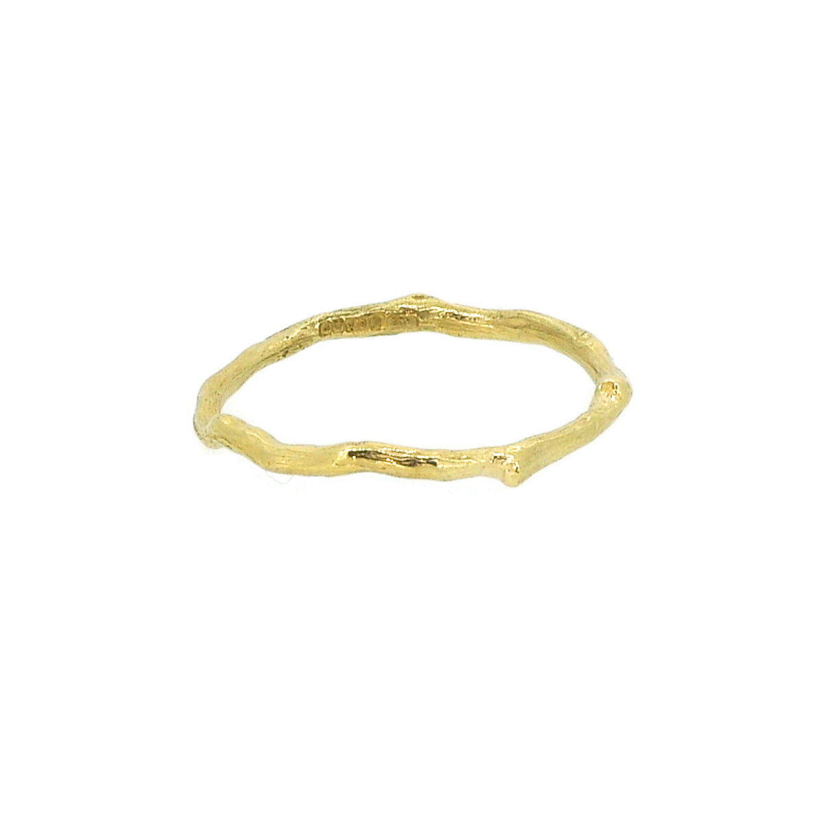 A Fine Twig Ring Cast In 9 Carat Gold