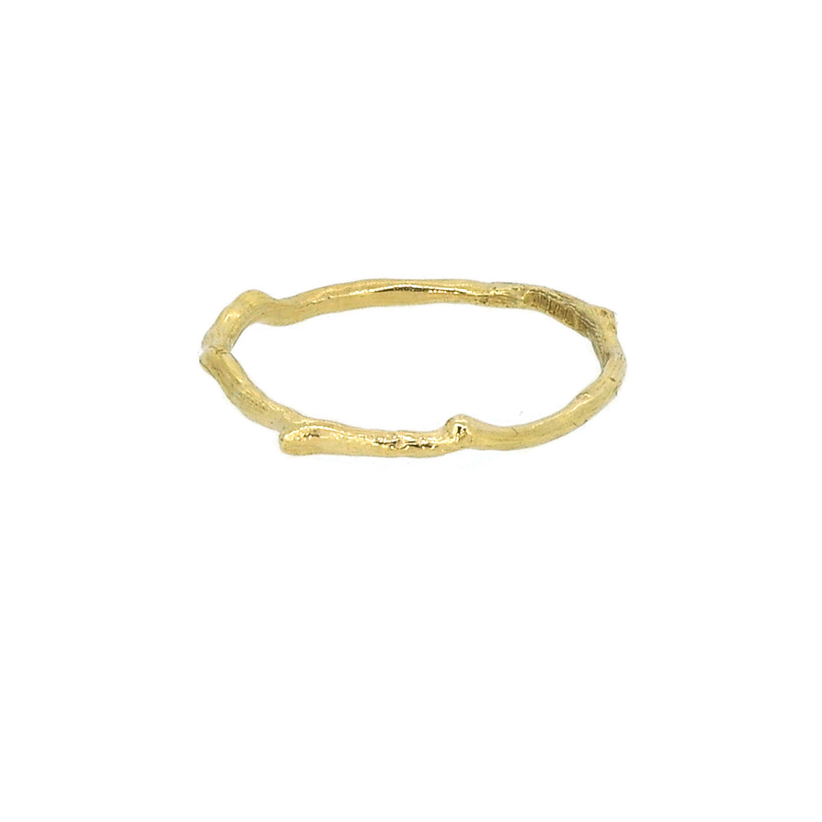 A Fine Twig Ring Cast In 9 Carat Gold