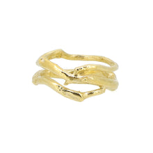 Load image into Gallery viewer, Wrap-around 9 Carat Gold Ring Cast From Rose Root

