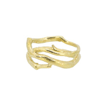 Load image into Gallery viewer, Wrap-around 9 Carat Gold Ring Cast From Rose Root
