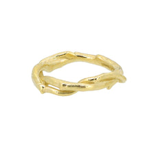Load image into Gallery viewer, A Lovely Twin Strand Gold Ring Made From Two Pieces Of Cast Rosewood
