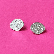 Load image into Gallery viewer, Small Pretty Face Studs In Sterling Silver
