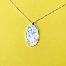 Load image into Gallery viewer, Oval Face Pendant In Sterling Silver
