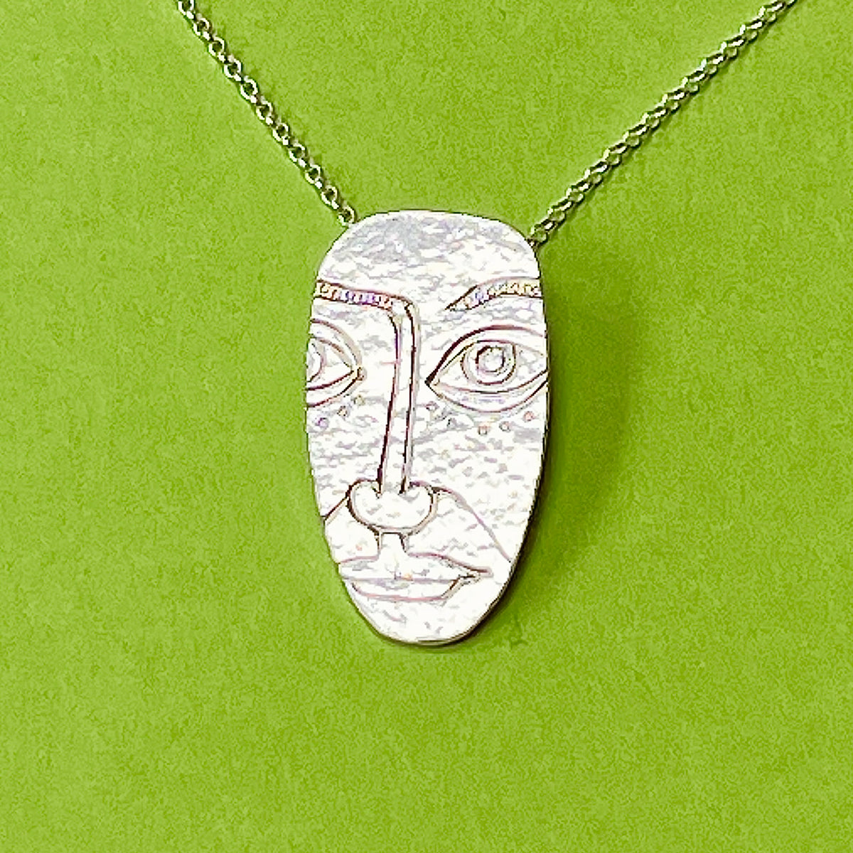 Sterling Silver Mask Pendant