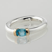 Load image into Gallery viewer, Swiss Blue Topaz In Silver And Gold
