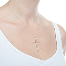 Load image into Gallery viewer, Woodland Style Cross in Silver
