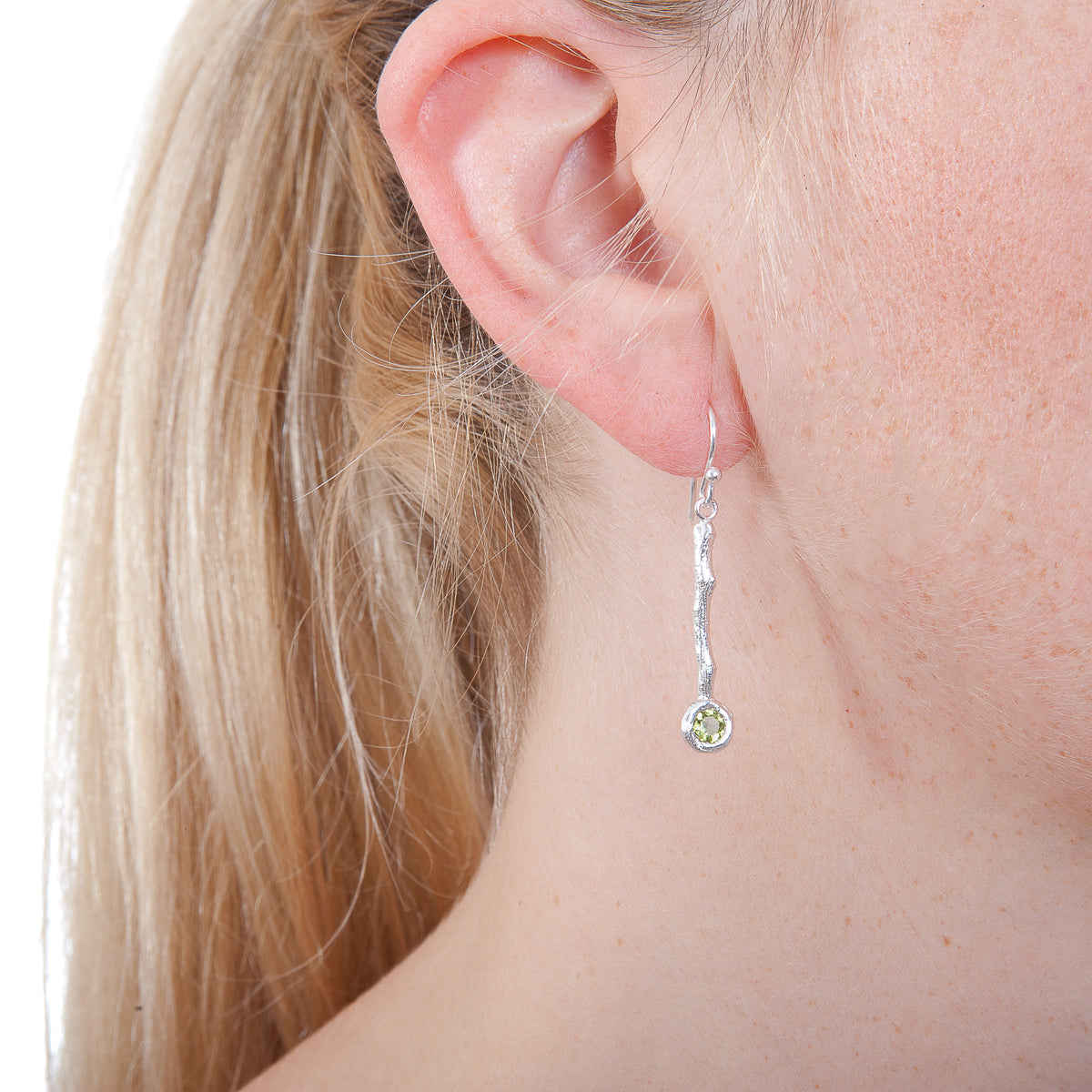 Drop Earrings set with Semi Precious Gemstone