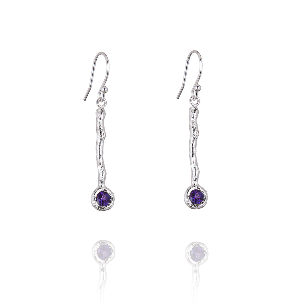 Drop Earrings set with Semi Precious Gemstone