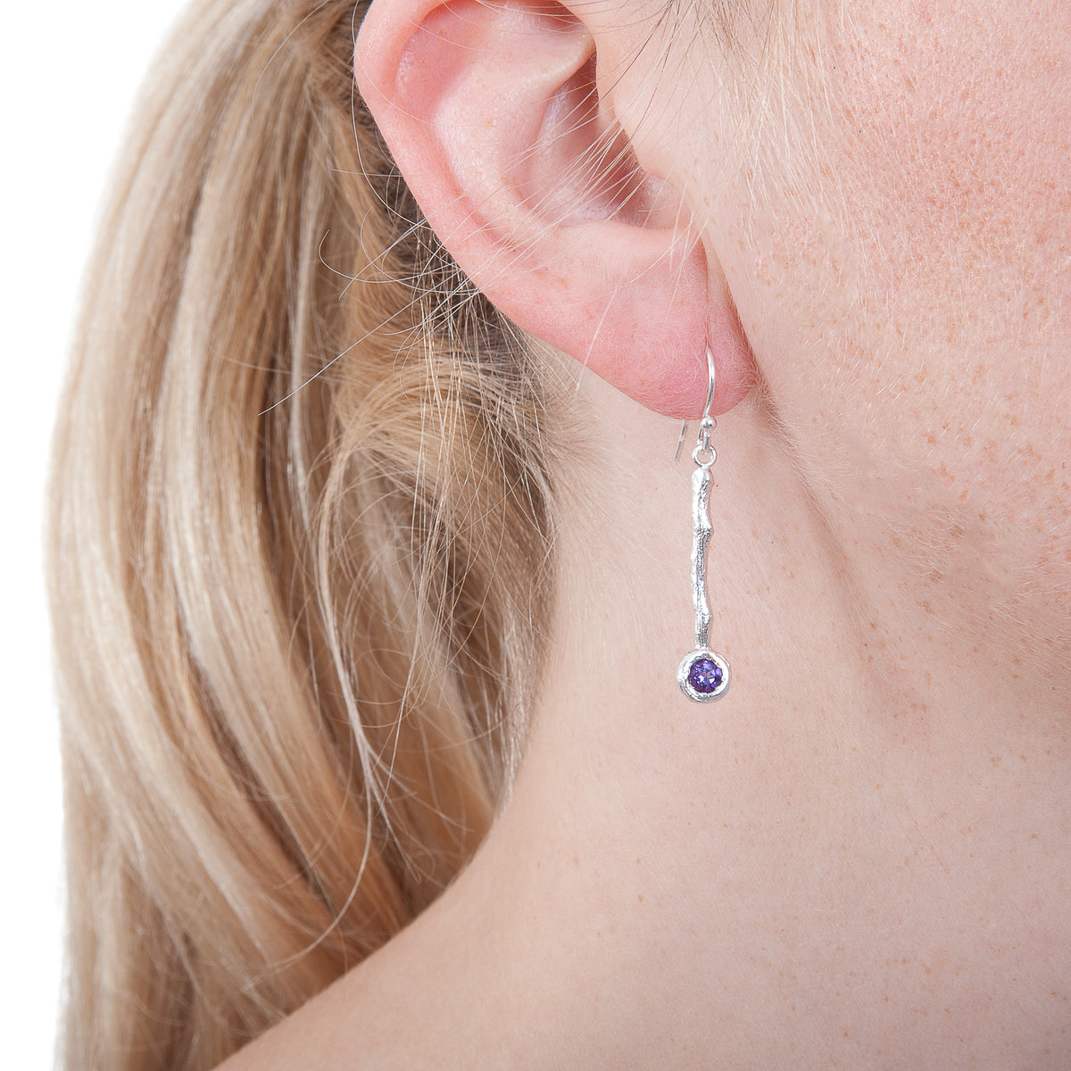 Drop Earrings set with Semi Precious Gemstone