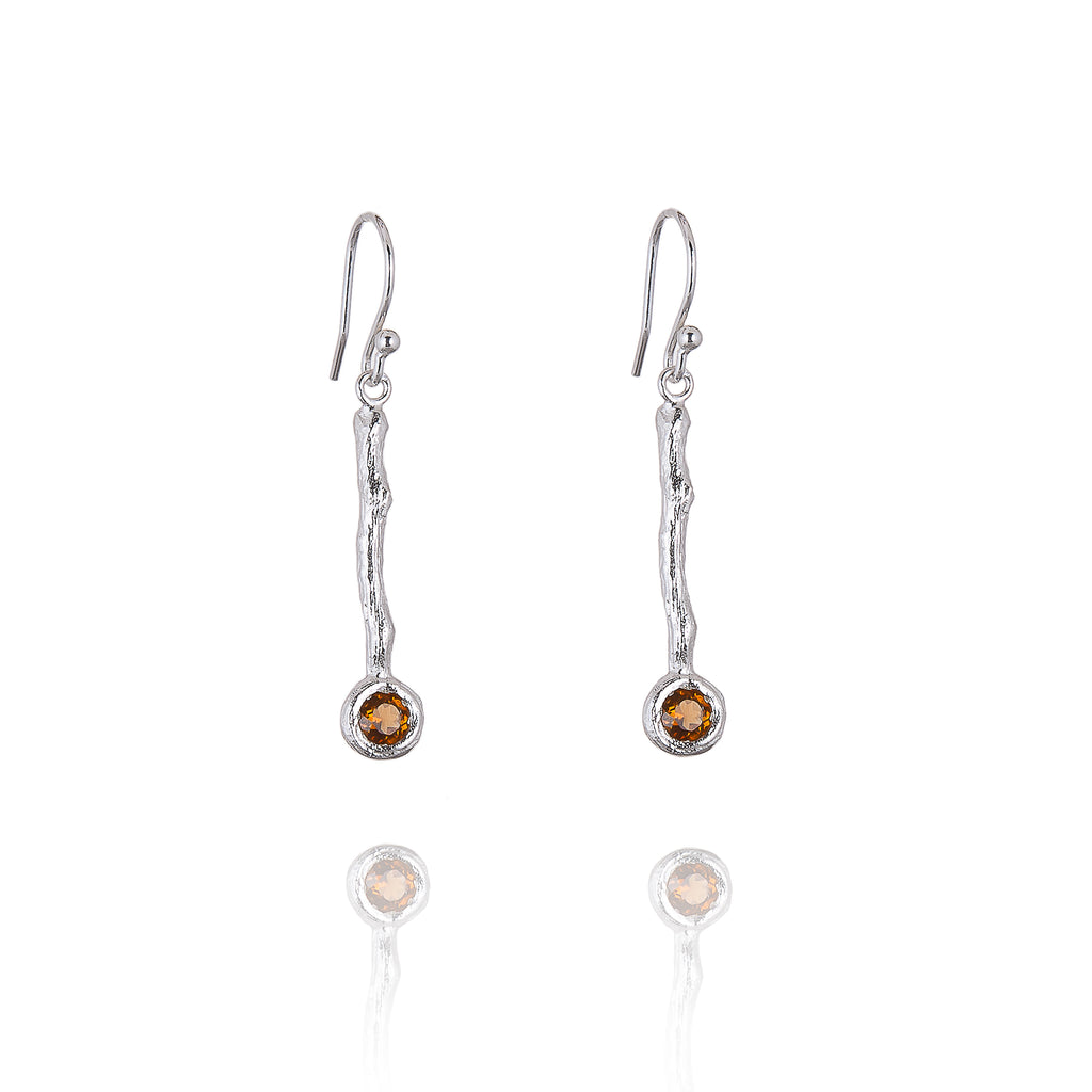 Drop Earrings set with Semi Precious Gemstone