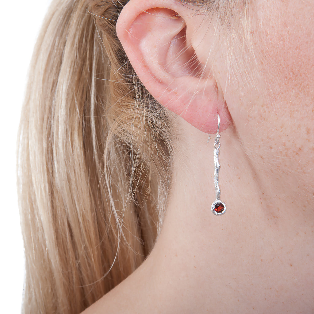 Drop Earrings set with Semi Precious Gemstone