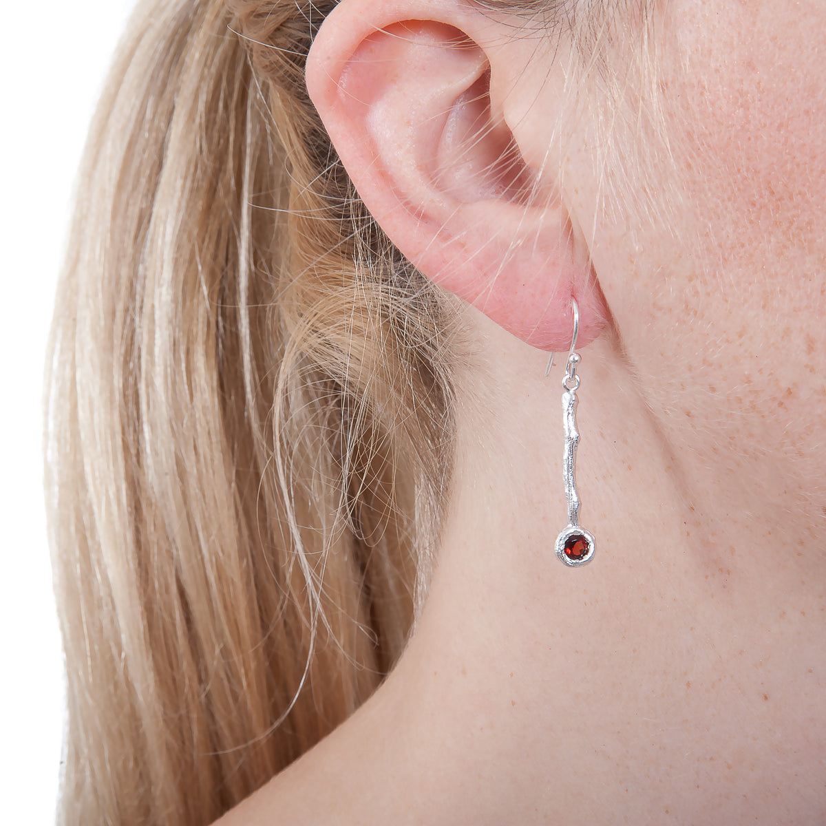 Drop Earrings set with Semi Precious Gemstone