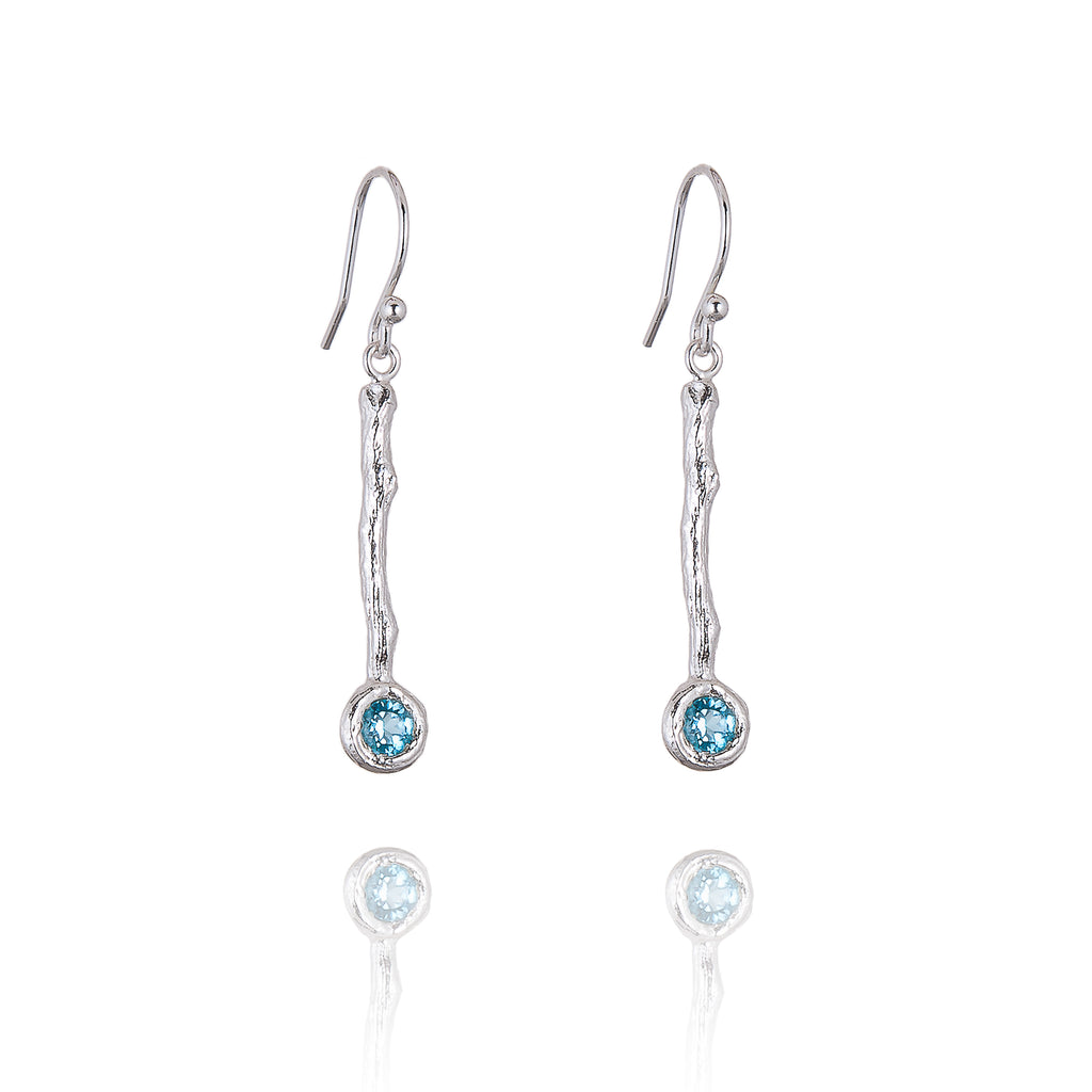 Drop Earrings set with Semi Precious Gemstone