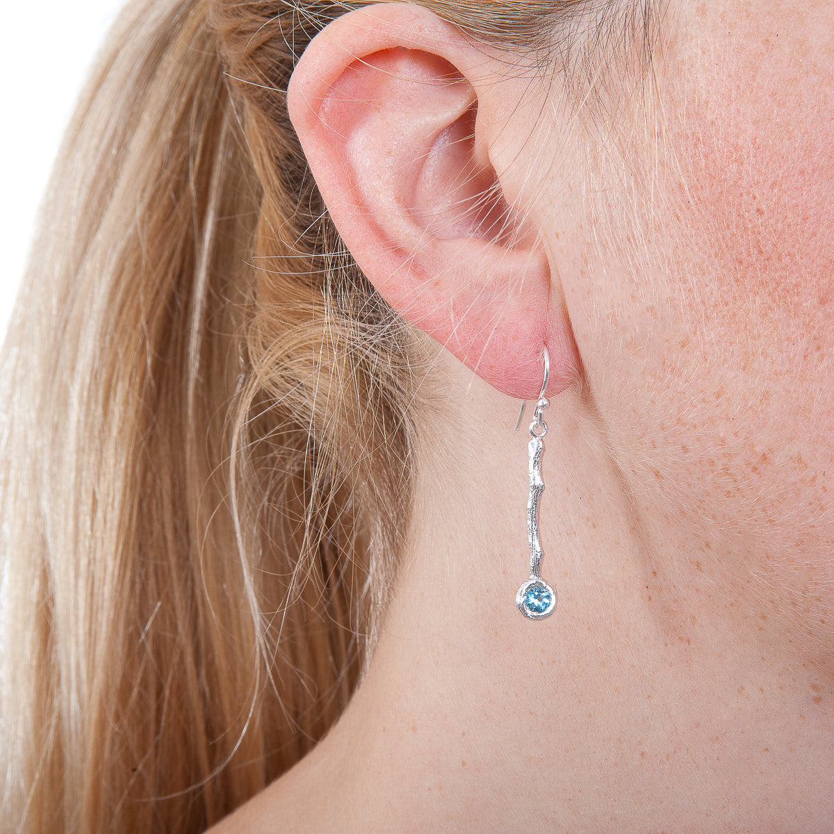 Drop Earrings set with Semi Precious Gemstone