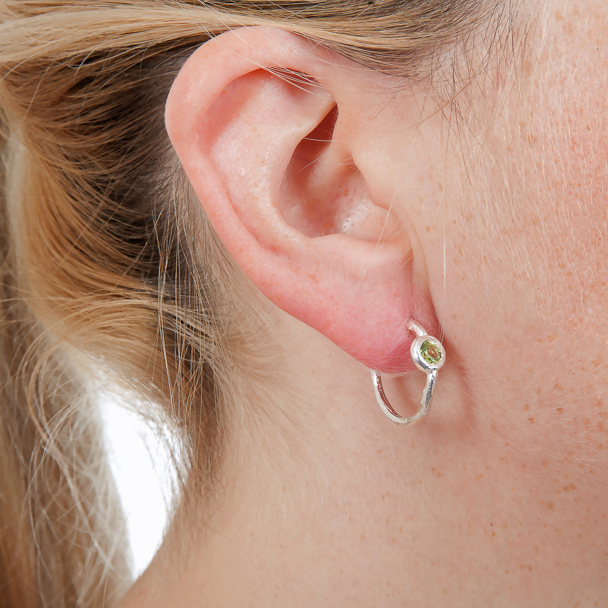 peridot hoops