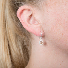 Load image into Gallery viewer, champagne diamond coloured drop earrings
