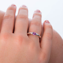Load image into Gallery viewer, Purple Amethyst and Silver Ring
