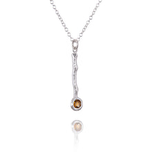 Load image into Gallery viewer, A Silver Citrine pendant in a woodland style
