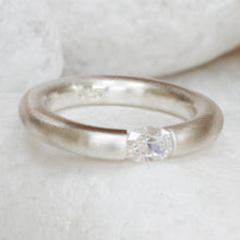 Load image into Gallery viewer, Diamond White Zirconium Tension Ring
