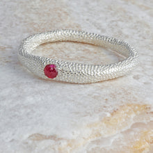Load image into Gallery viewer, Urchin Textured Ruby And Silver Ring
