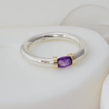 Load image into Gallery viewer, Amethyst silver ring
