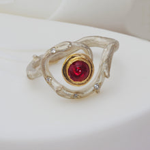 Load image into Gallery viewer, pink tourmaline ring in silver
